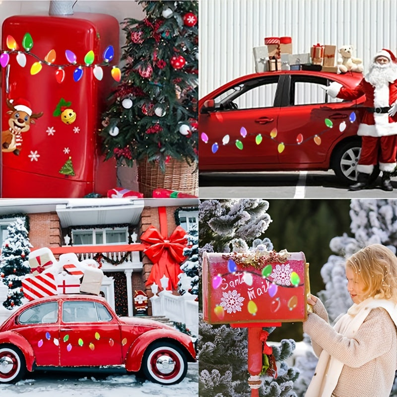Christmas Light Bulb Car Stickers Reflective Magnet