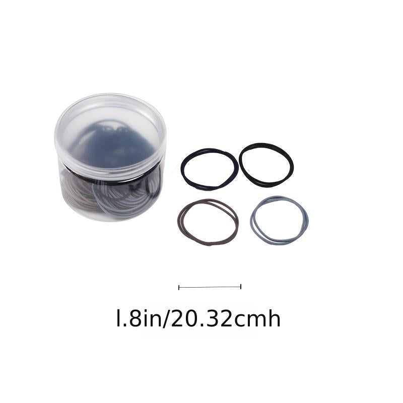 100pcs Elastic Hair Bands Rubber Hair Ties Hair Bands