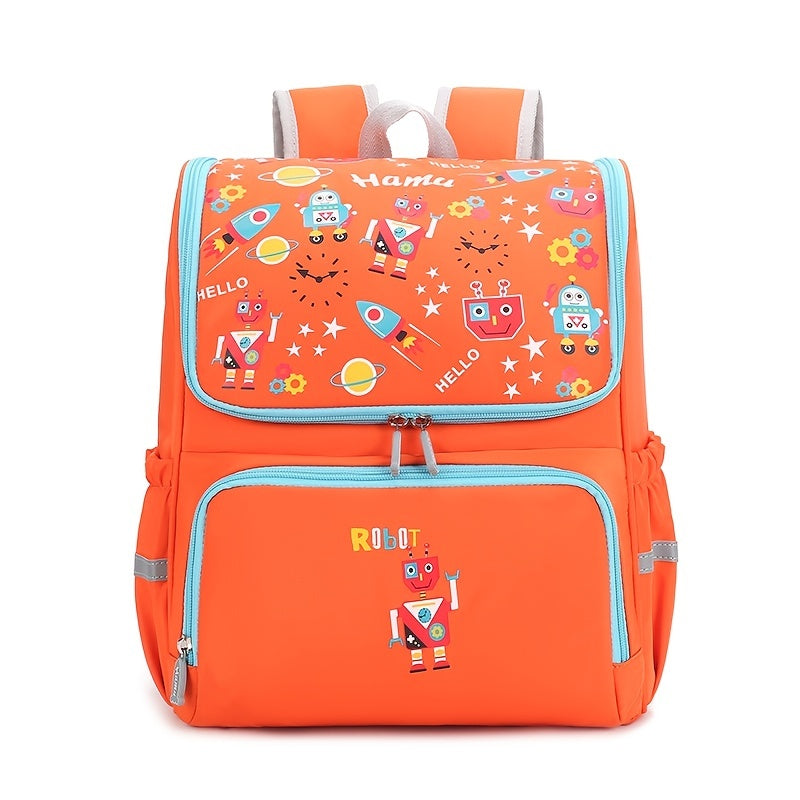 Orange Waterproof Lightweight Backpack for Students Children