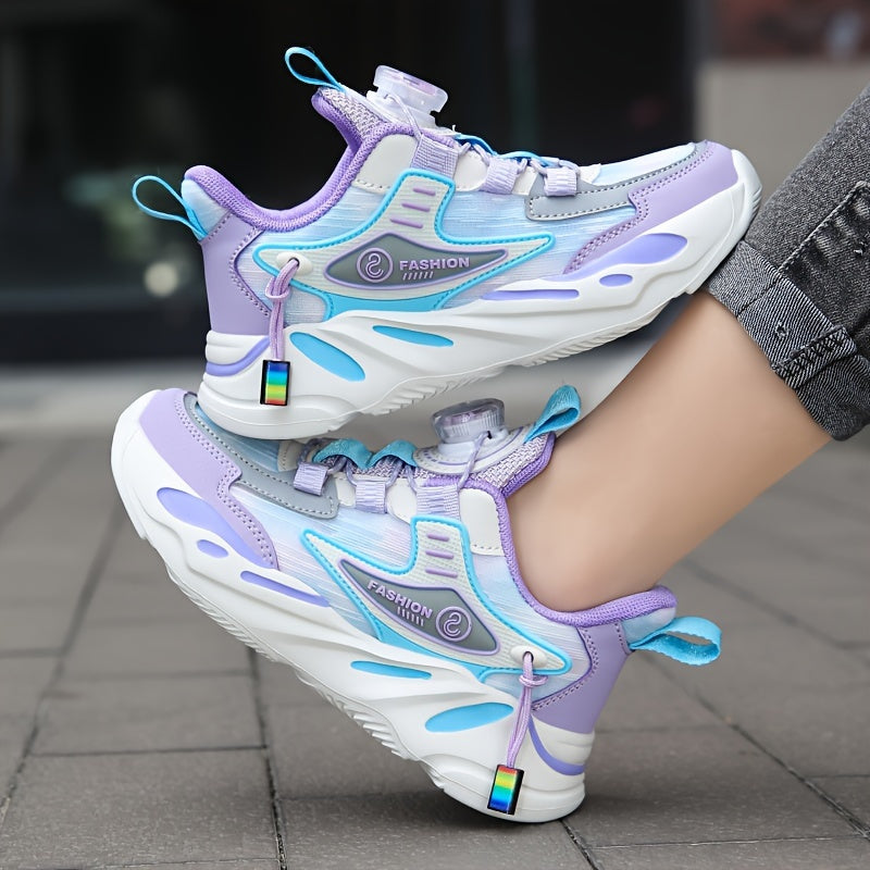 Kid's Chunky Shoes With Rotating Buckle Non Slip Sneakers