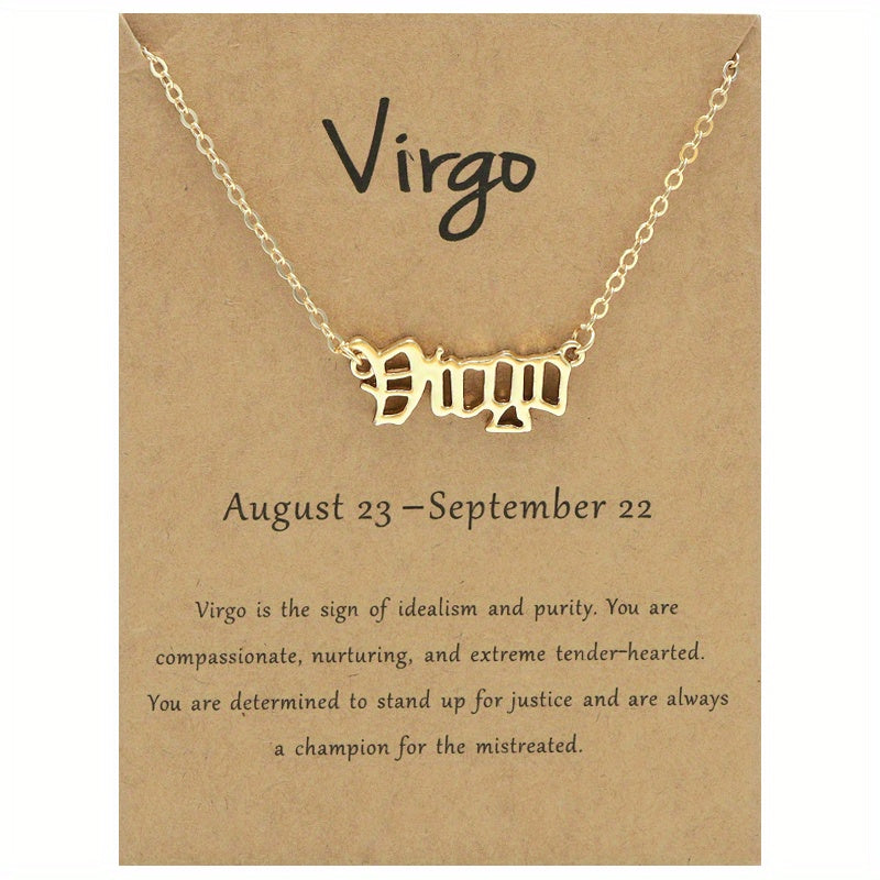 Golden Plated 12 Constellations Pendant Necklace