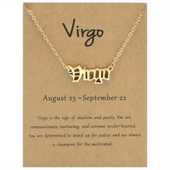 Golden Plated 12 Constellations Pendant Necklace