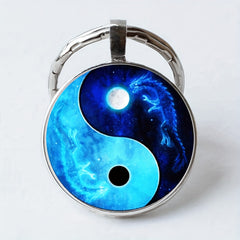 Retro Tai Chi Keychain For Boys Bag Wallet Accessories