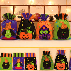 Halloween Pumpkin Candy Bag Drawstring Trick Or Treat Bag