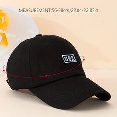 Flag Embroidery Baseball Cap Solid Sun Hat Unisex Golf Dad