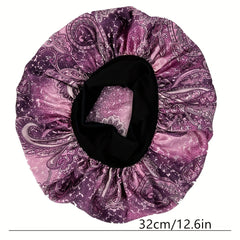 Paisley Print Satin Bonnet for Women, Soft Night Cap