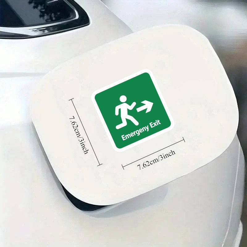 HAILUREY Emergency Exit Stickers Waterproof Vinyl Decals