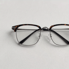 Men's Anti Light Magnesium Square Flat Glasses For Myopia 100 UV Protection