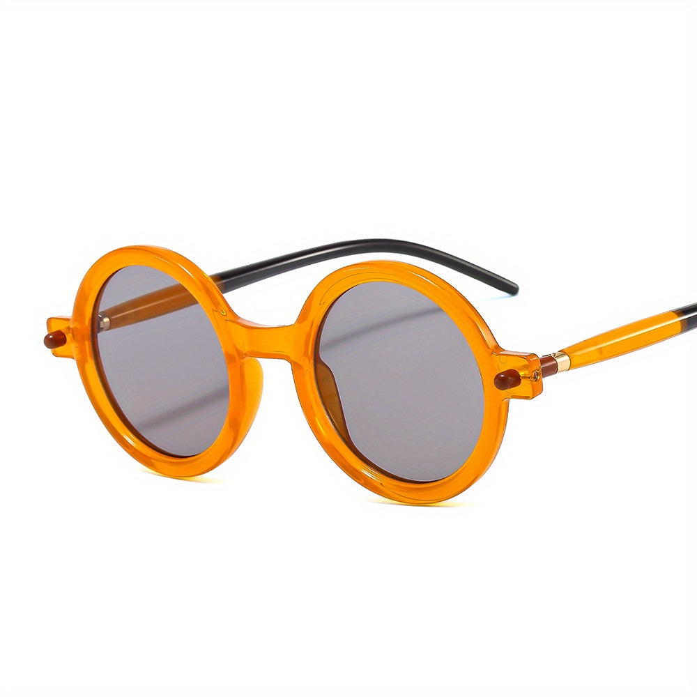 Men's Round Frame Punk Style Retro Sunglasses Hip hop Sunglasses