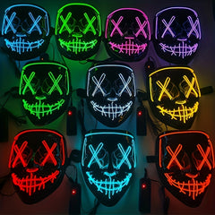 Men's LED Mask Glows In Dark for Parties