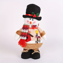 Christmas Ornament Snowman Reindeer Santa Claus Plush Doll Home Decor