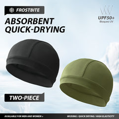 2Pcs Moisture Wicking Helmet Cap Cooling Beanie Hat For Running Cycling