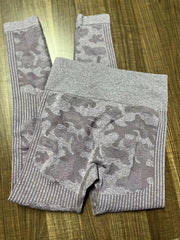 Camouflage Pattern Leggings High Waist Yoga Tight Pants