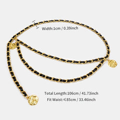 Waist Chain Women's Skirt Suit Dress Thin Belt Chain