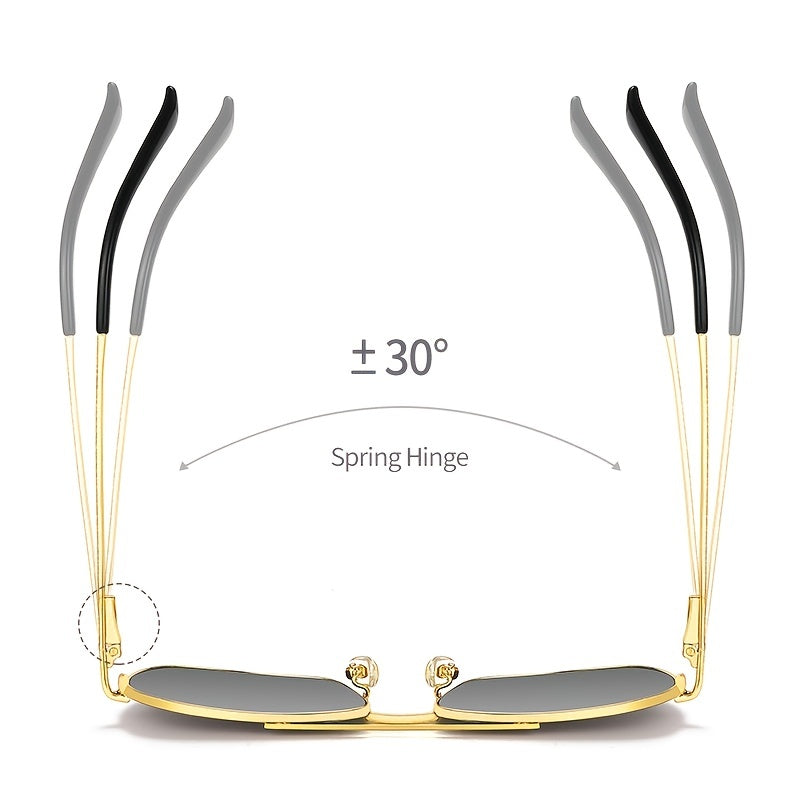 Retro Oversize Metal Pilot Sunglasses UV400 Sun Glasses for Men