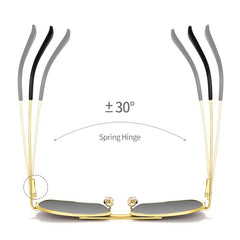 Retro Oversize Metal Pilot Sunglasses UV400 Sun Glasses for Men