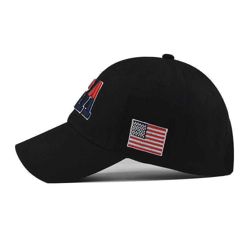 America Flag Grid Baseball Cap Adjustable Hat Women Hats For Summer