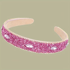Baroque Rhinestone Headband Glitter Head Hoop Colorful Headdress