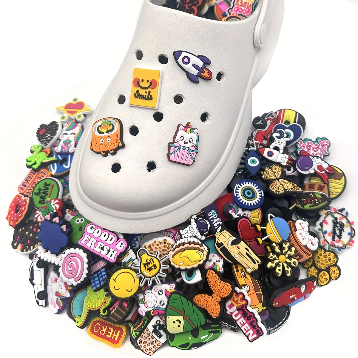 Cartoon Shoe Charms Clogs Shoes Accessories Women Kid's Party