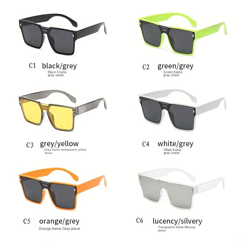 Square Sunglasses For Women Men UV400 Anti Glare Large Outdoor Glasses