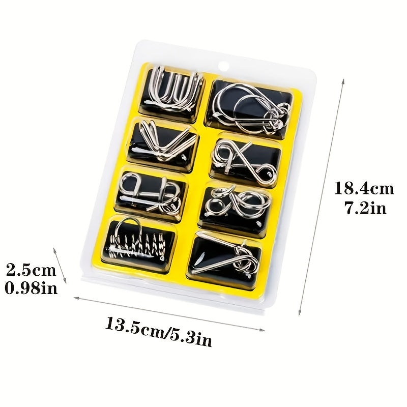 Golden Disassembly Rings Set for Adults & Elderly - Luban Lock Toy