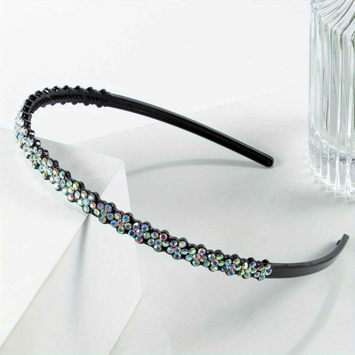 Colorful Rhinestone Hair Band Stretchy Head Hoop Nonslip Headband