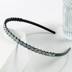 Colorful Rhinestone Hair Band Stretchy Head Hoop Nonslip Headband