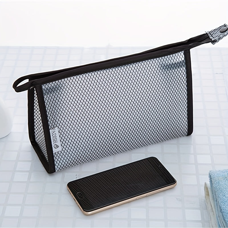 Portable PVC Mesh Toiletry Bag Waterproof Cosmetic Pouch
