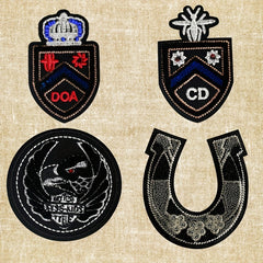 Dark Horseshoe Iron-on Embroidery Patch for Men