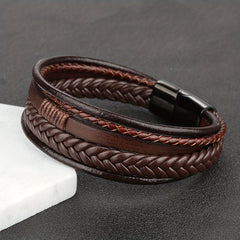Hand woven Leather Bracelet Men's Ethnic Wind Bracelet