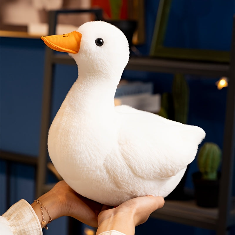 Soft Yellow Duck Plush Toy with Orange Beak - Adorable Home Decor Gift