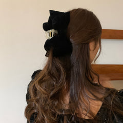 Large Velvet Bow Hair Clip Women's Hair Accessories