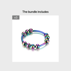 10 Beads Rotating Anxiety Ring for Couples Stress Relief
