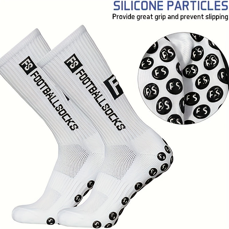 Silicone Dots Non slip Football Socks Sport Crew Socks