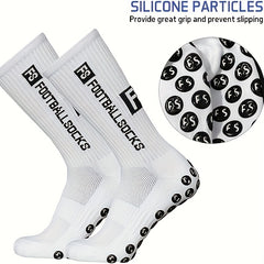 Silicone Dots Non slip Football Socks Sport Crew Socks