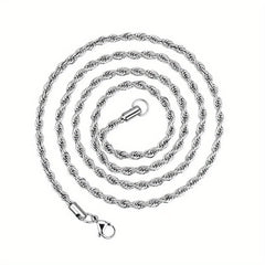 Hip Hop Spiral Chain Necklace Stainless Steel Vintage Necklace For Men