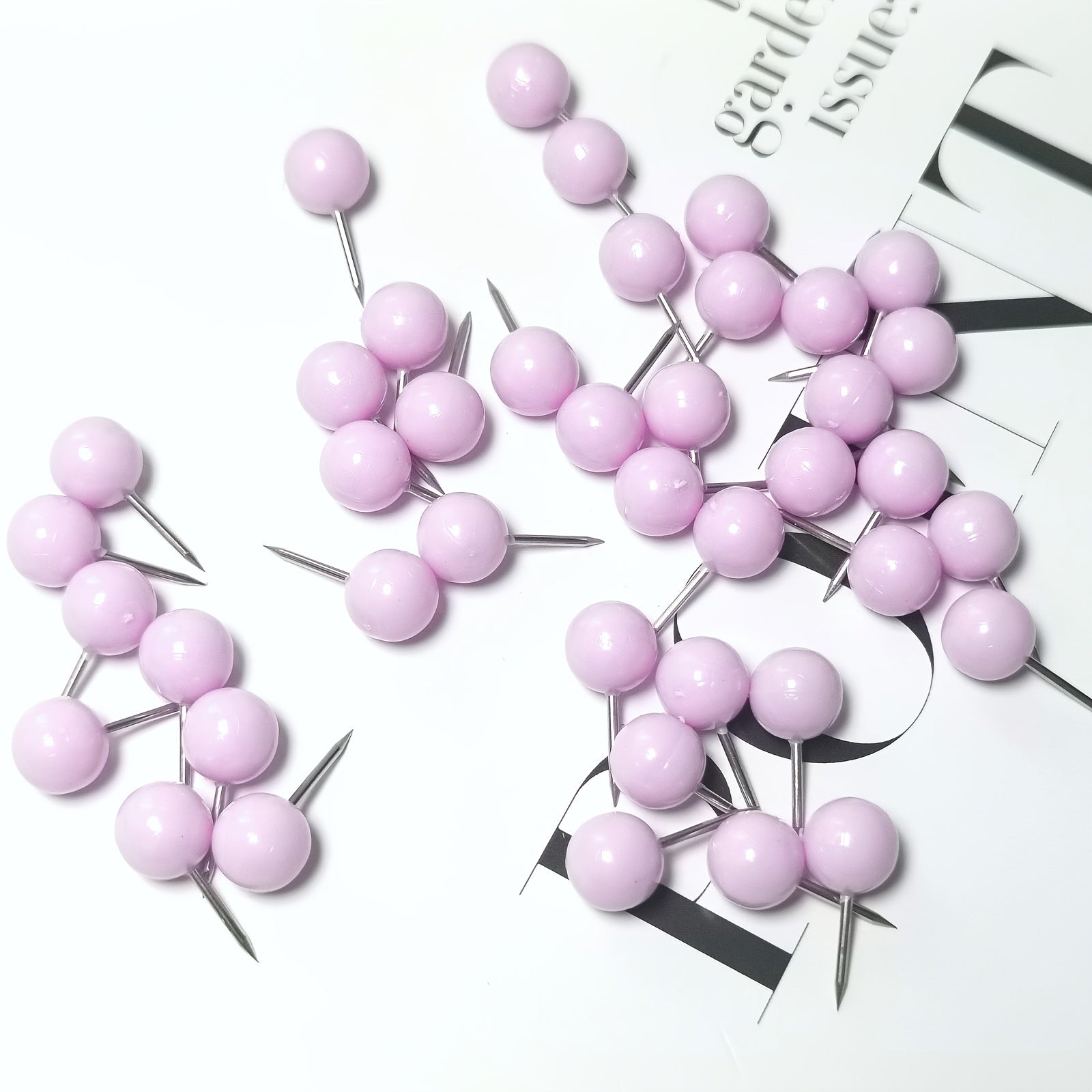 100 Purple Map Thumb Tacks Push Pins Round Head Pushpins