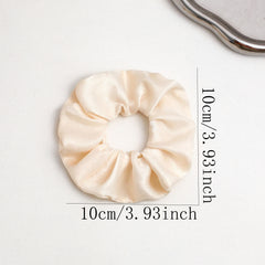 5pcs Satin Hair Tie Large Scrunchie Ponytail Hair Rope Solid Hair Accessories