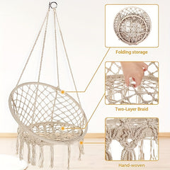 Boho Hammock Swing Chair Tassel Hanging Swing Chair