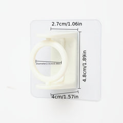 Telescopic Shower Curtain Rod with Rotating Rings - Set of 4