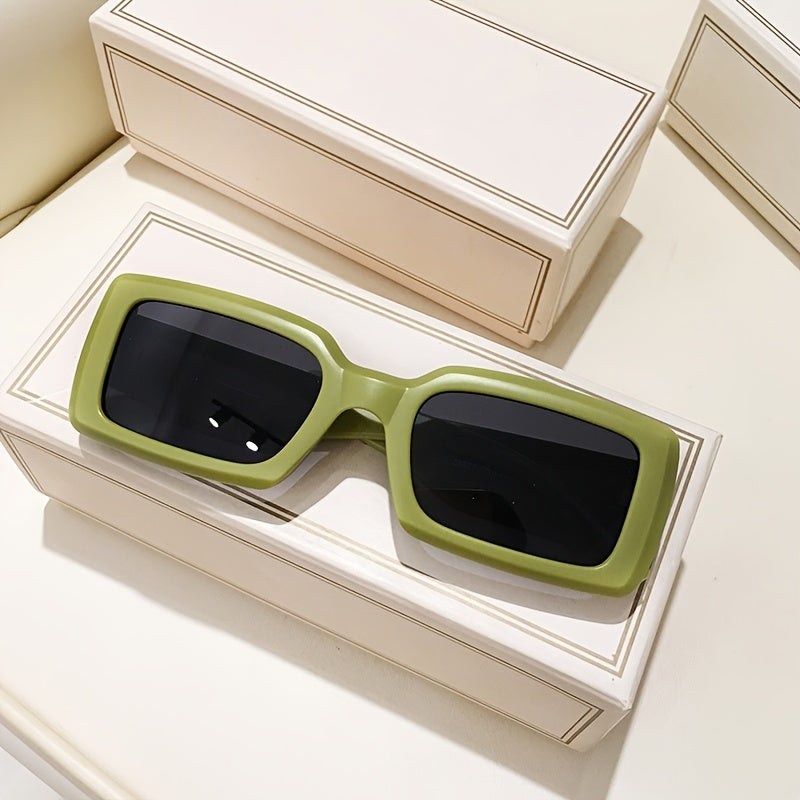 Retro Rectangle Sunglasses Y2K Fashion Holiday Accessory