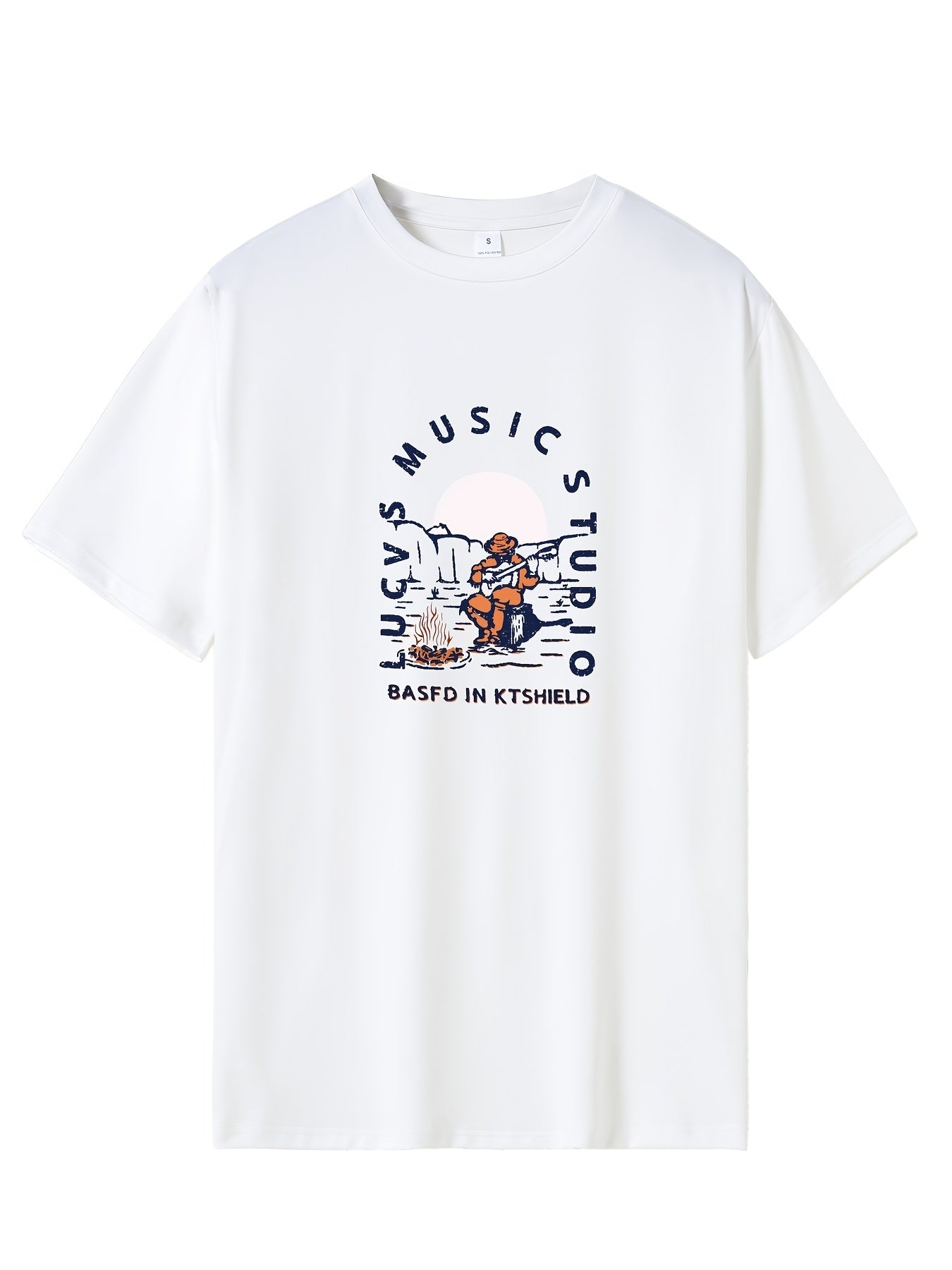 Men's Motorcycle Rider Graphic Crew Neck T-Shirt