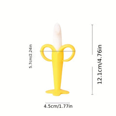 Banana Teether With Suction Cup Baby Silicone Teething Toy