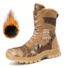 Men's Combat High Boots Non Slip Lace Up Hiking Shoes