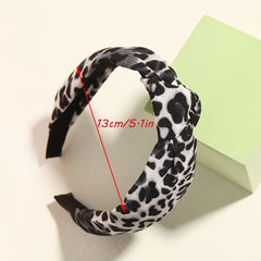 4pcs Leopard Print Headbands Vintage Head Hoops All match Hair Bands