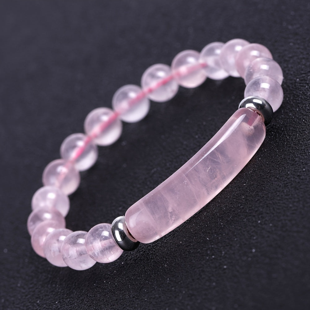 Healing Tiger Stone Rough Bracelet Chakra Crystal Heart Charm Jewelry