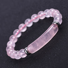 Healing Tiger Stone Rough Bracelet Chakra Crystal Heart Charm Jewelry