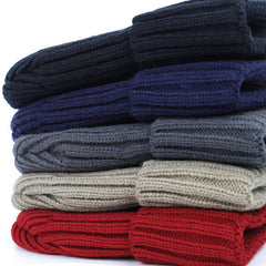 Men's Hat and Scarf Set, Thickened Knitted Woolen Hat for Autumn Winter