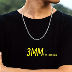 Titanium Steel Men's Necklace Stainless Steel Cuban Chain