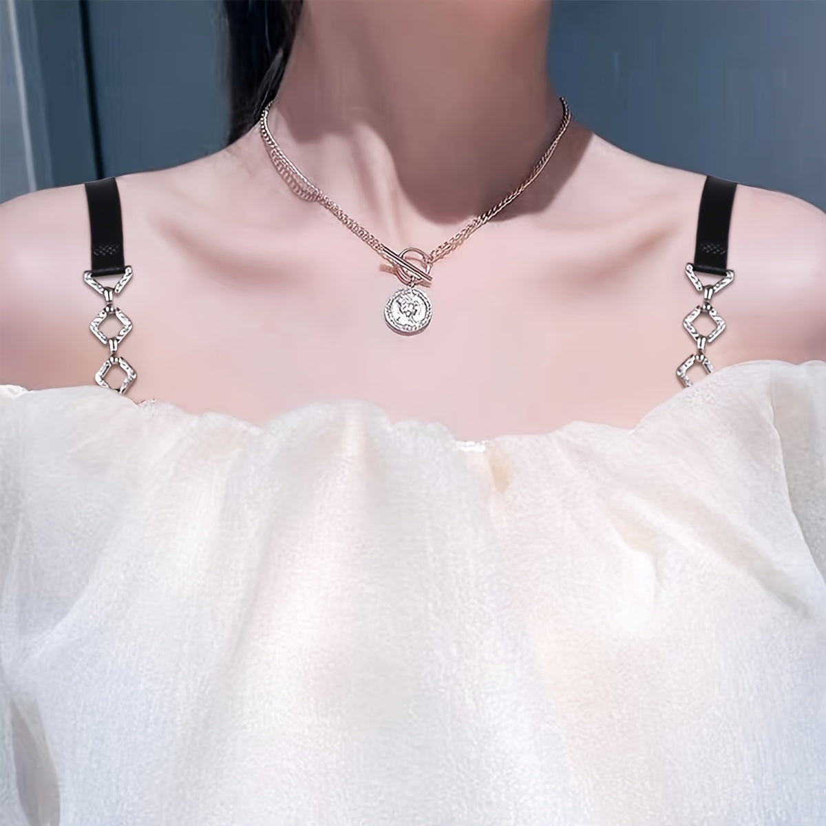 Non-slip Underwear Straps Chain Linked Shoulder Straps
